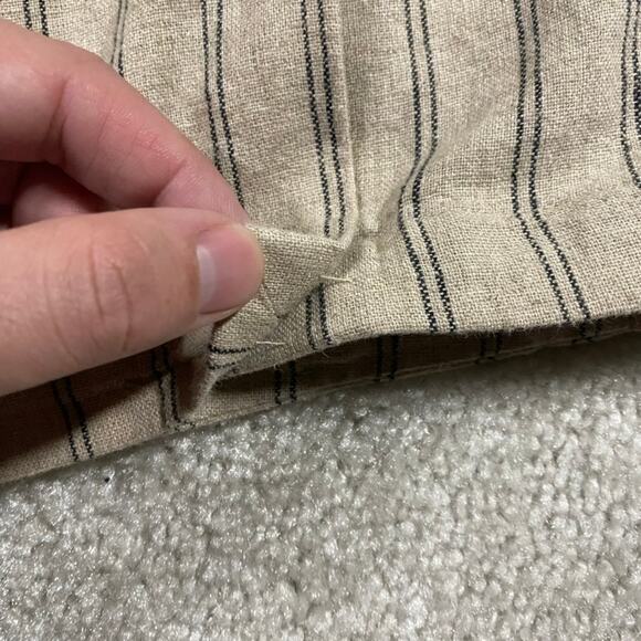 Cremieux Jacket Mens L Tan Striped Blazer Wedding Linen Preppy Lightweight - Picture 8 of 9